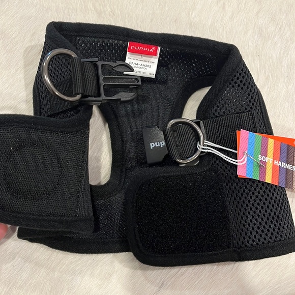 Puppia Soft Vest Dog Harness Black Sz L NWT - Picture 11 of 12